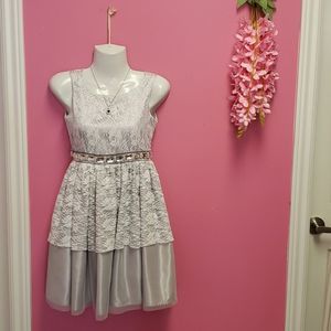 Princess 💟 Faith Lace Silver Lined Dress